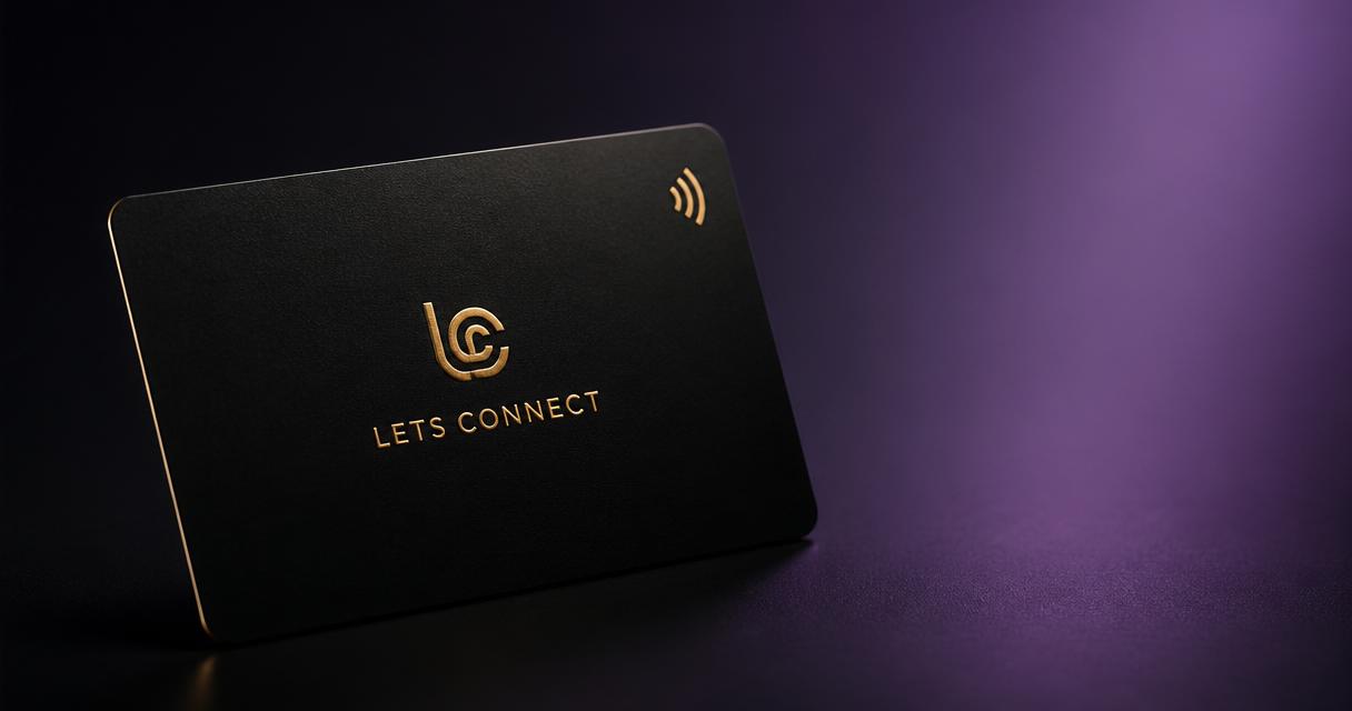 Interior Designer Business Card — Lets Connect premium NFC business card with QR code