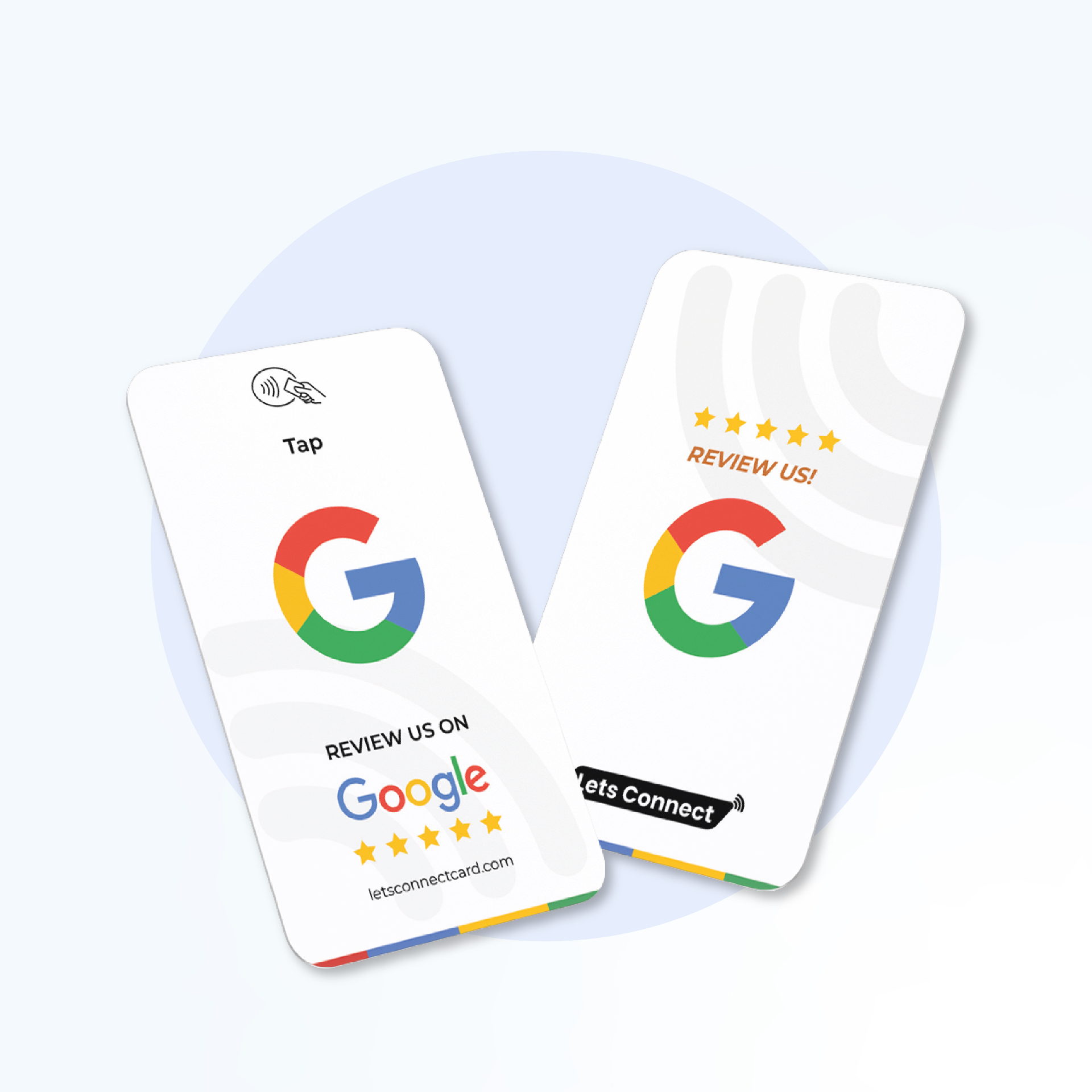 Minimal Google Review NFC card design