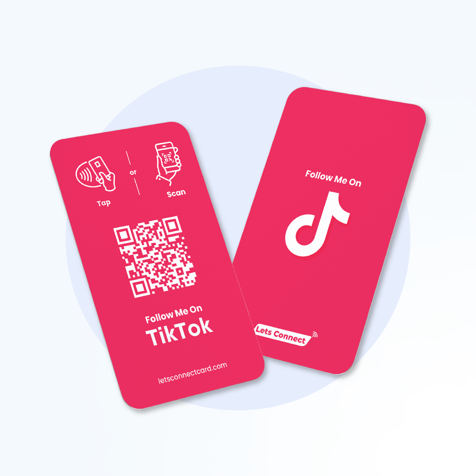 TikTok Display Card with NFC & QR Code — TikTok NFC display card — tap to open TikTok profile