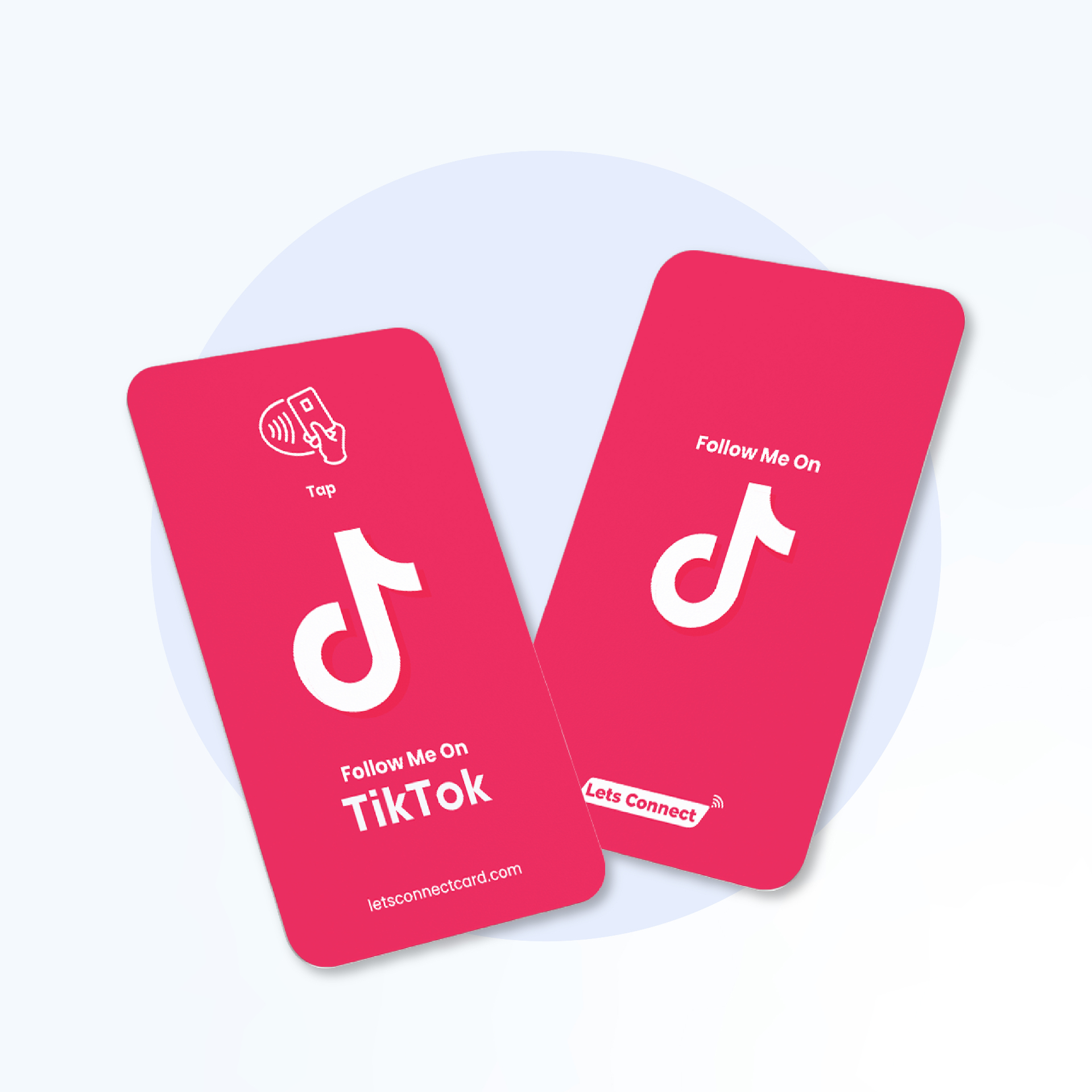 Minimal TikTok NFC card design